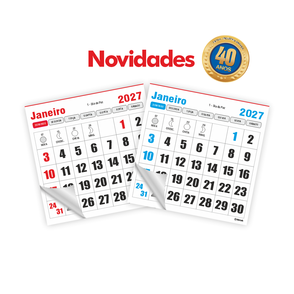 Bloquinho Mini-Calendário 6X6cm Ref.: 792-F