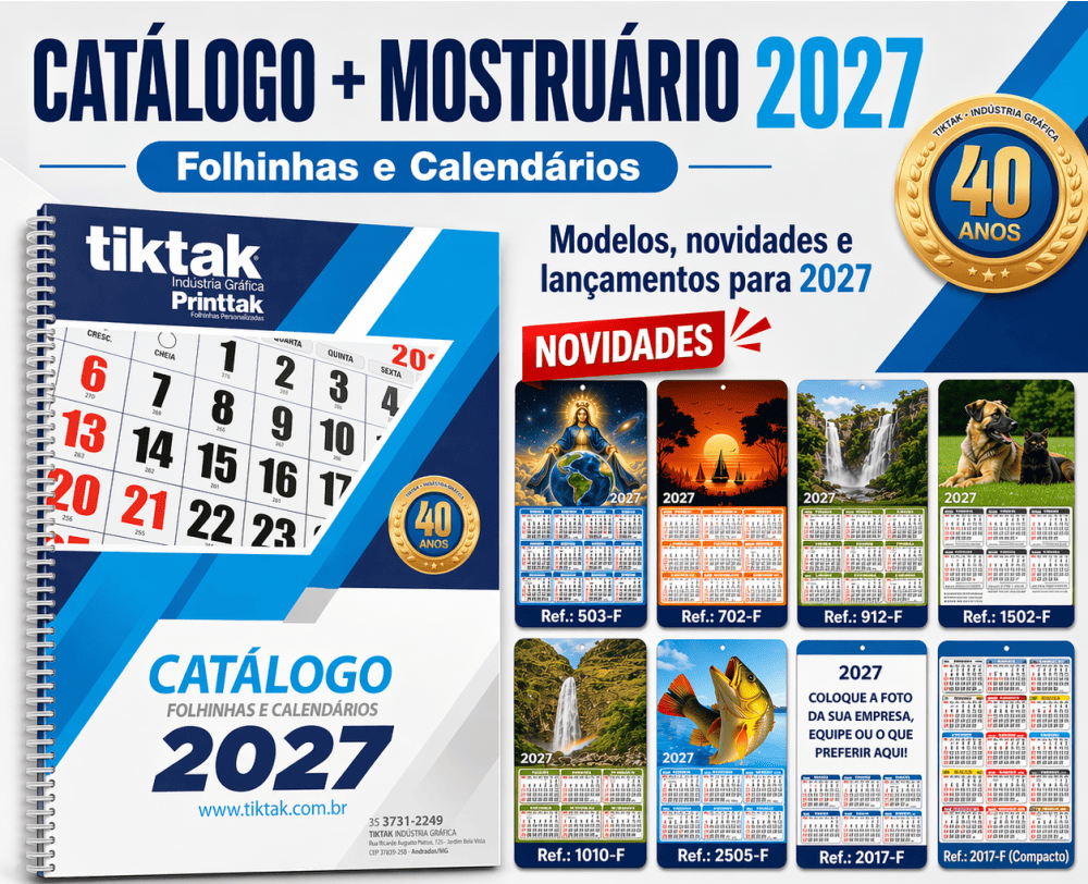 Catálogo com Kit Mostruário 2027