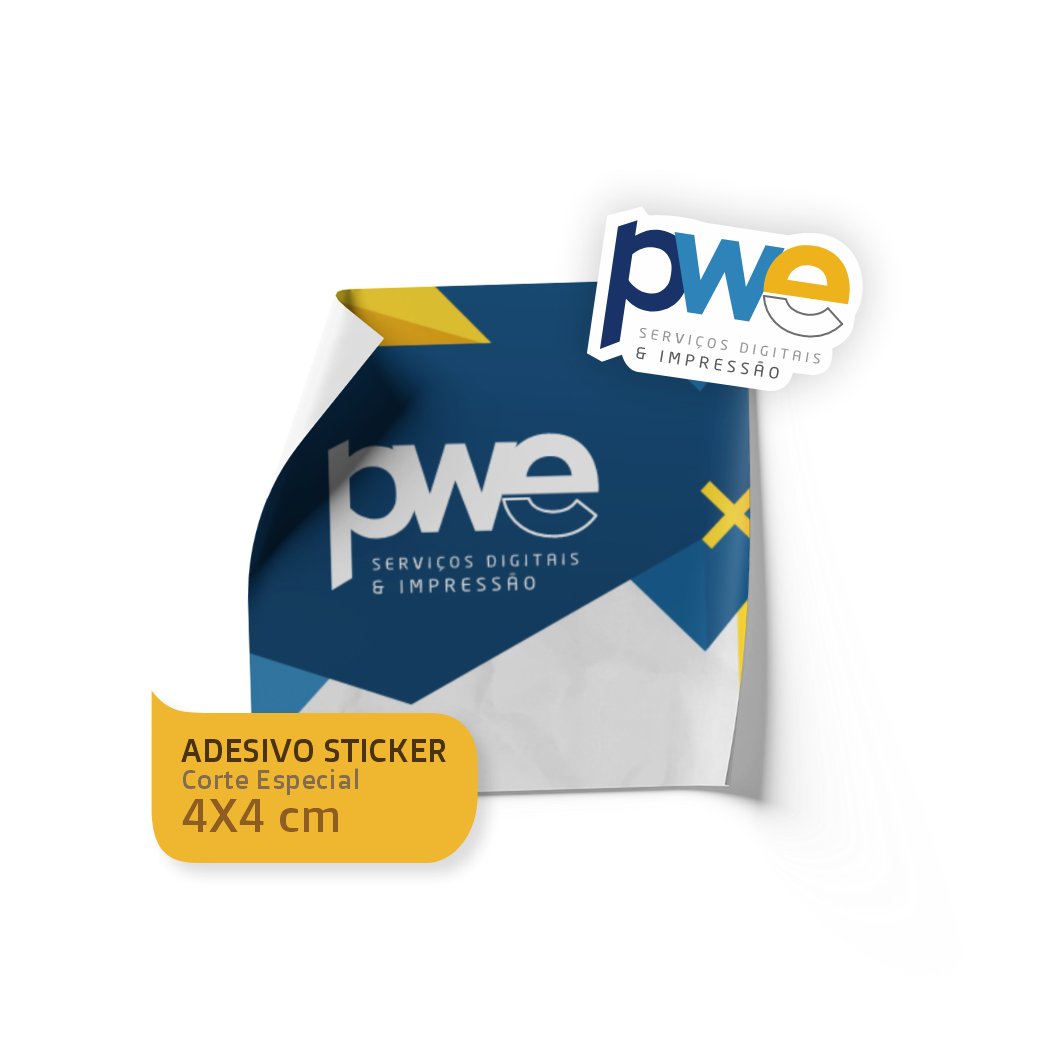 Adesivo Sticker - 4x4 cm - 35 unids por Folha