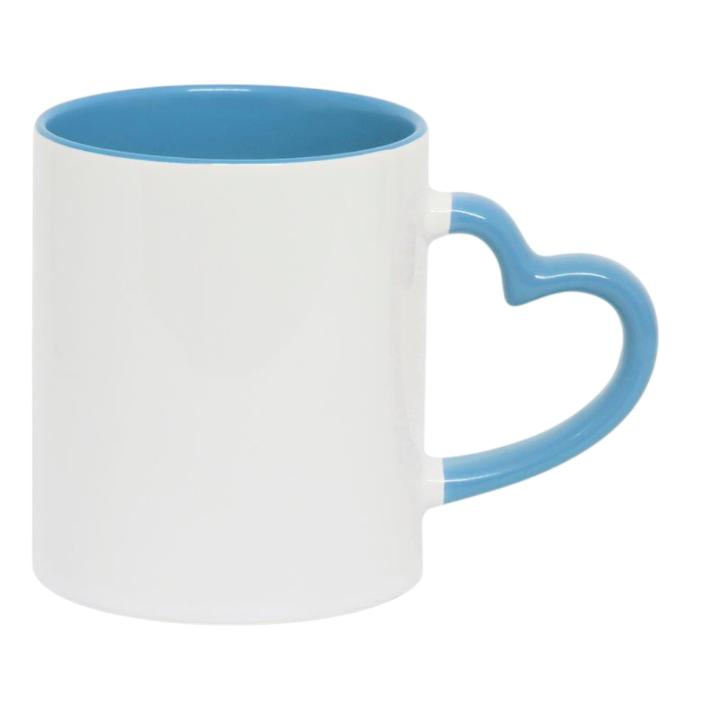CANECA INTERIOR E ALÇA CORAÇÃO COLORIDO