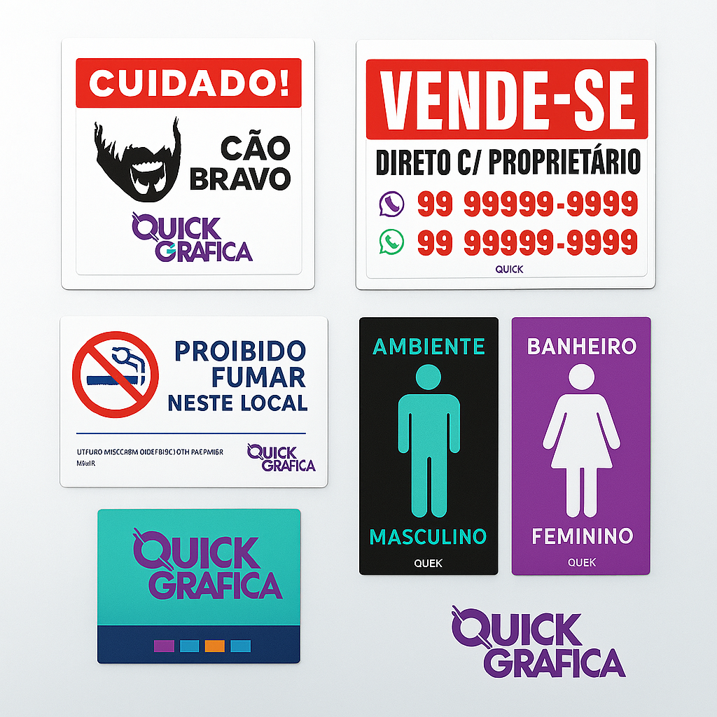 Placa de PVC - Tamanho Padrão