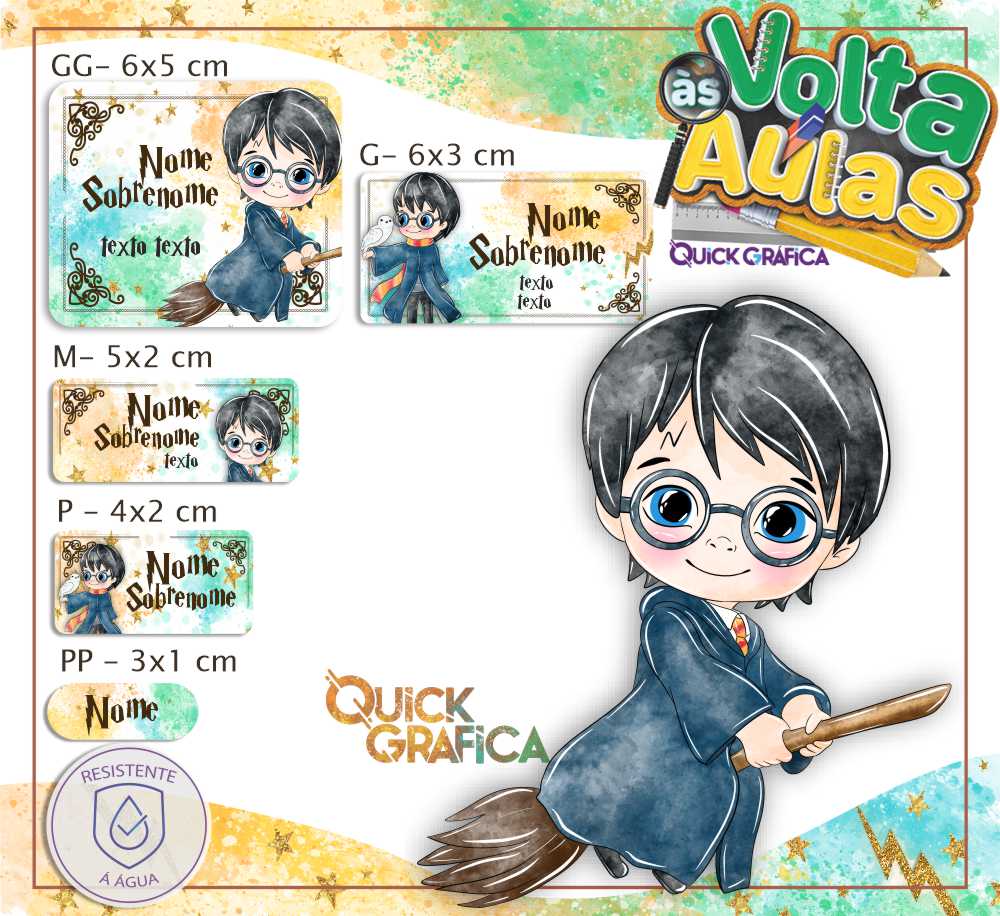 Etiqueta Escolar - HARRY POTTER