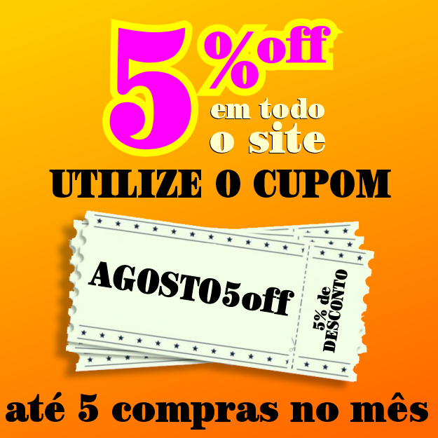 cupom 5off agosto
