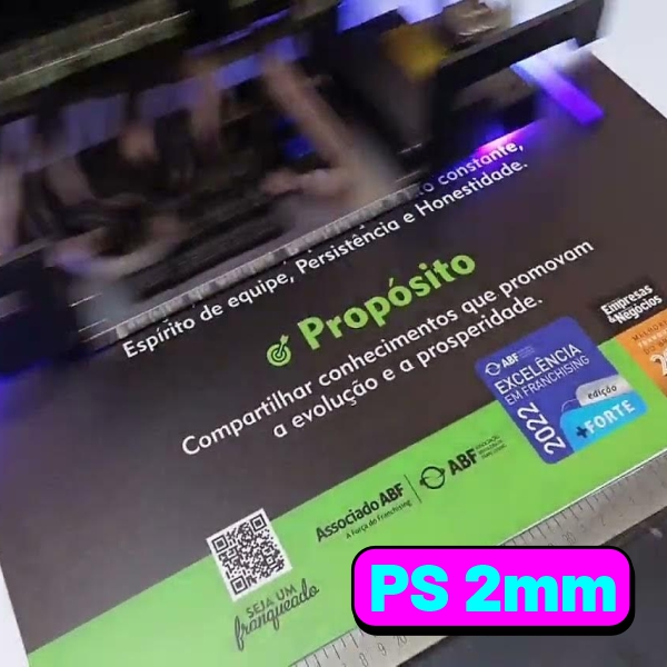 IMPRESSÃO UV - PS 2mm Frente