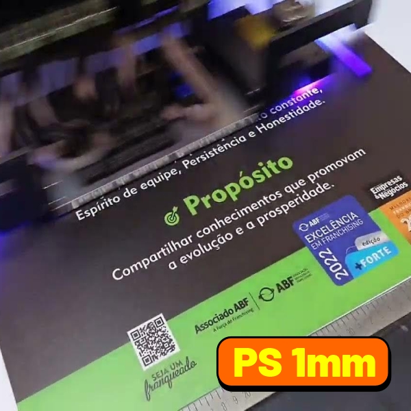 IMPRESSÃO UV - PS 1mm Frente