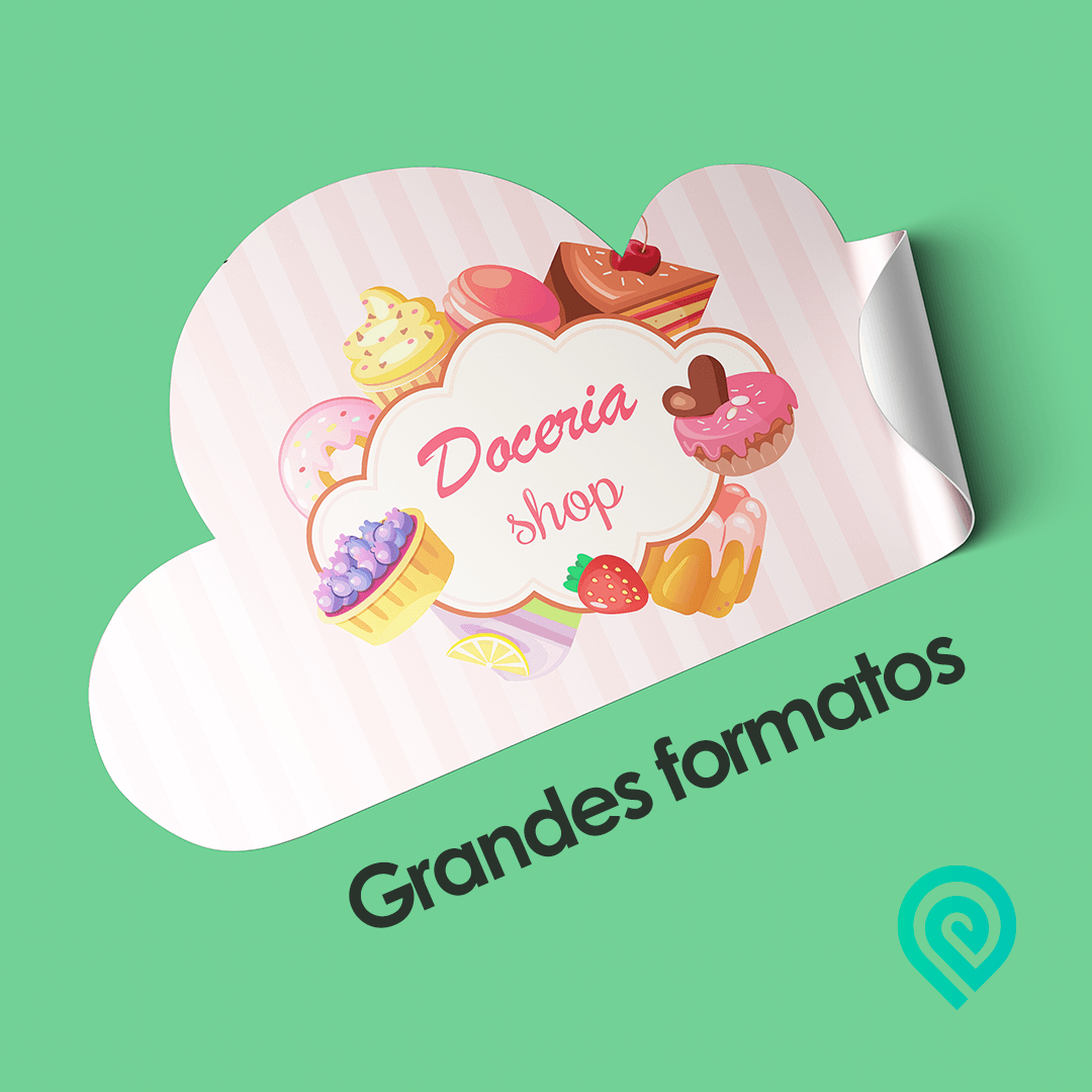 Adesivo Branco Impresso com Recorte - Grandes Formatos