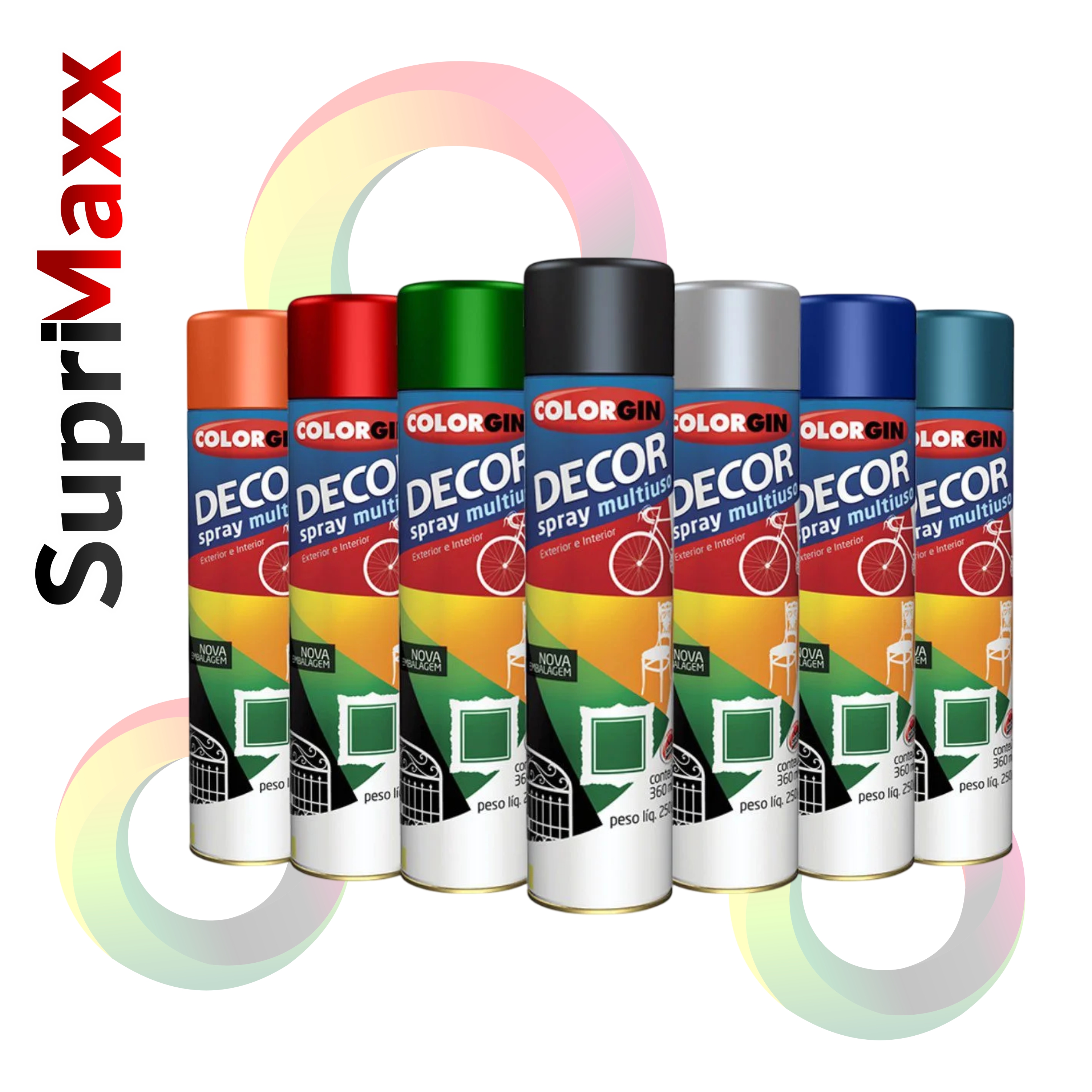Tinta Spray Colorgin Decor Multiuso Interior e Exterior