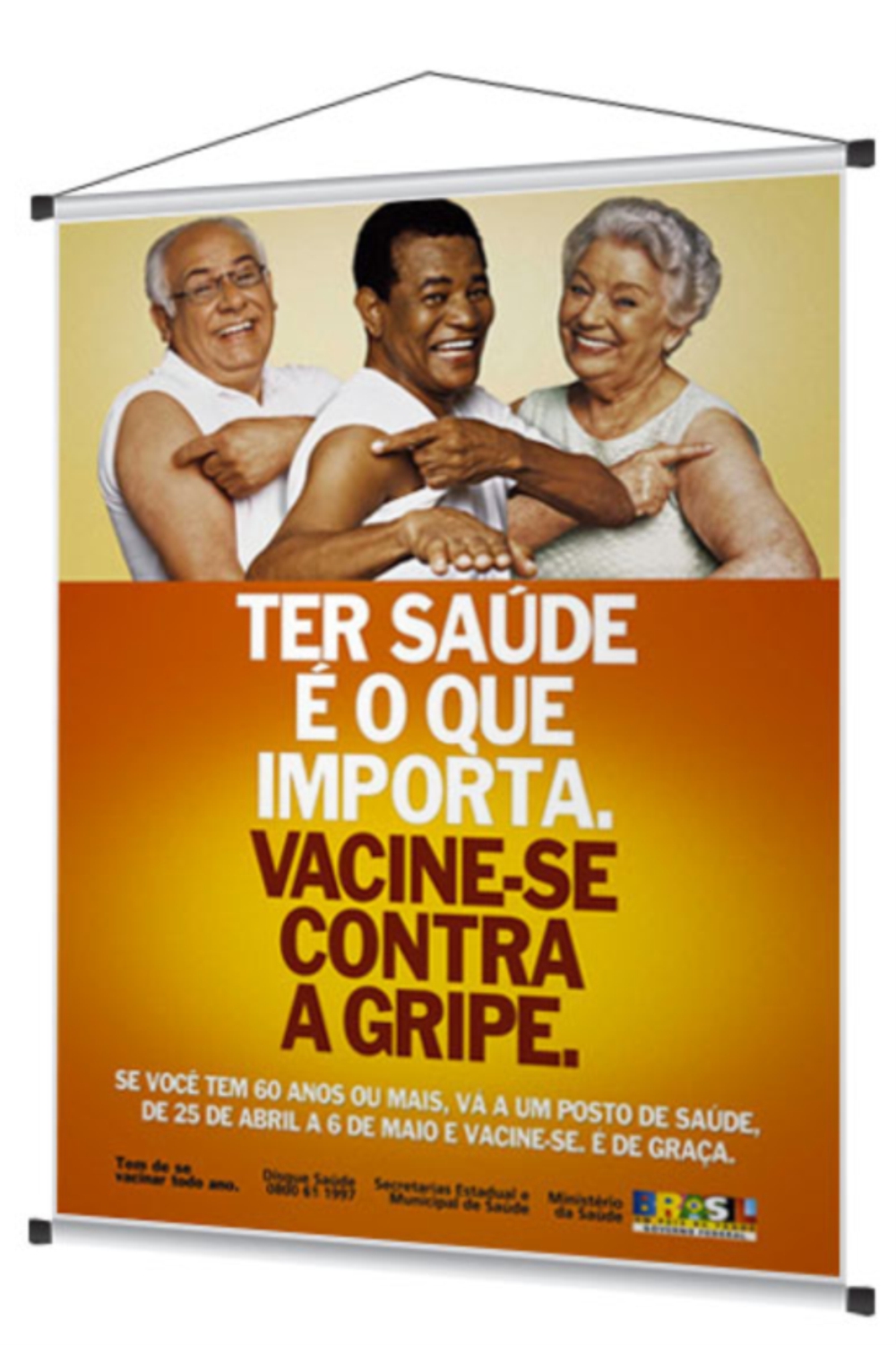 BANNER LONA BRILHO 440GR + BASTÃO, PONTEIRA E CORDINHA