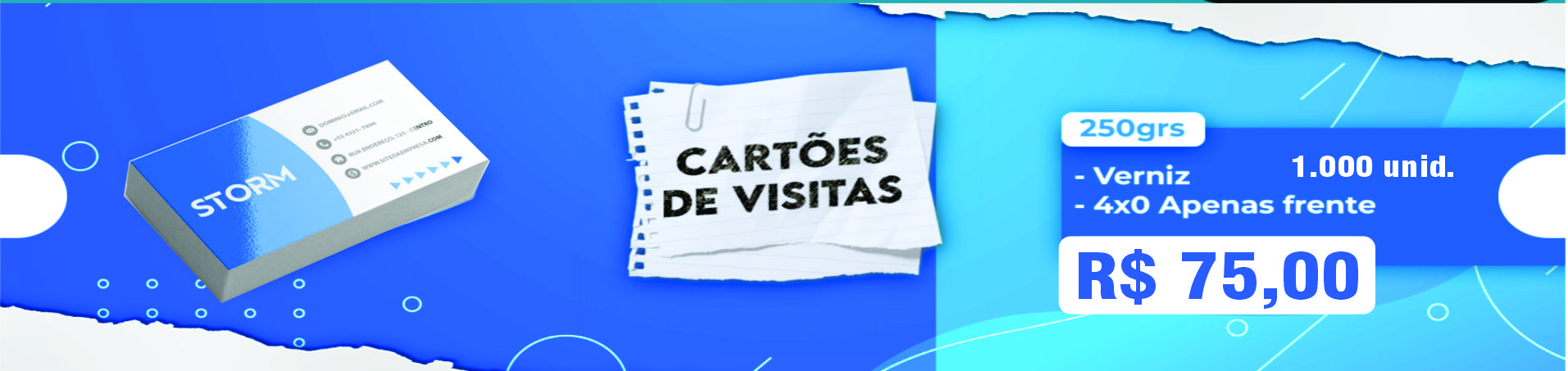 CARTÃO DE VISITA 250G