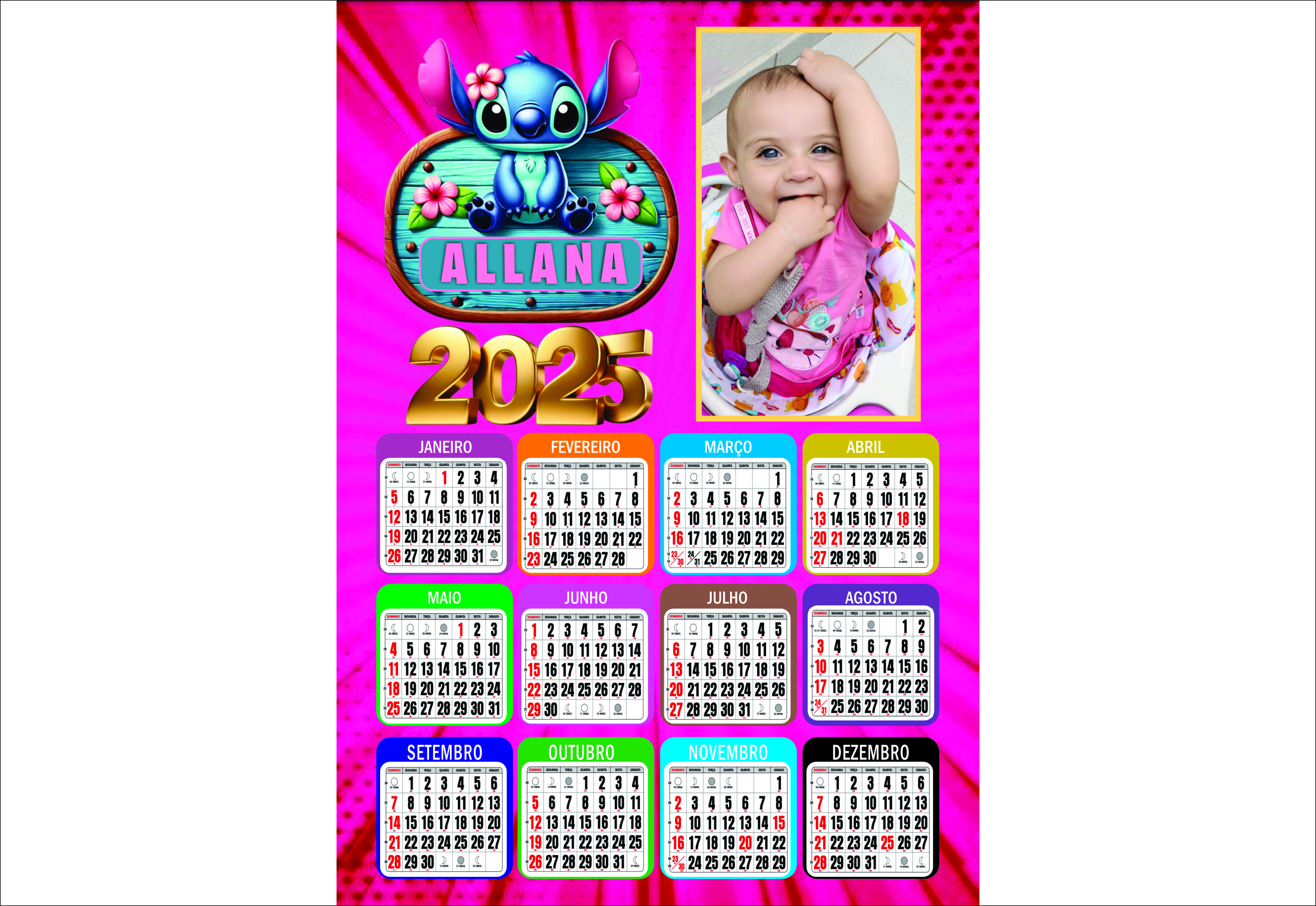 Calendário Parede - 21x31cm