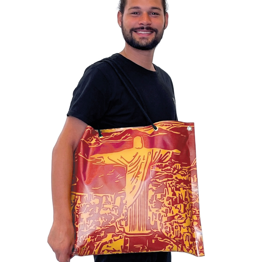 Prática e Bonita Bolsa com Design Exclusivo - Estampa Vermelha