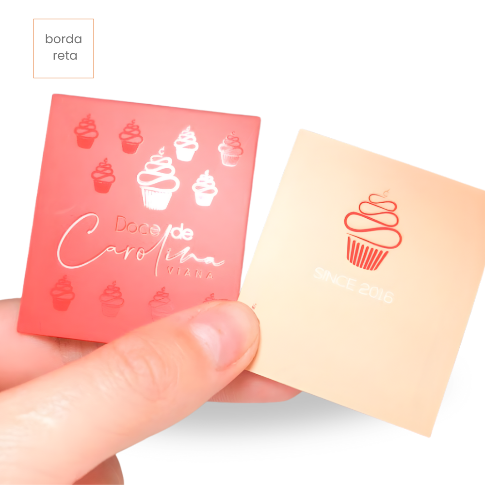 Mini Cartão Fosco com Verniz Local