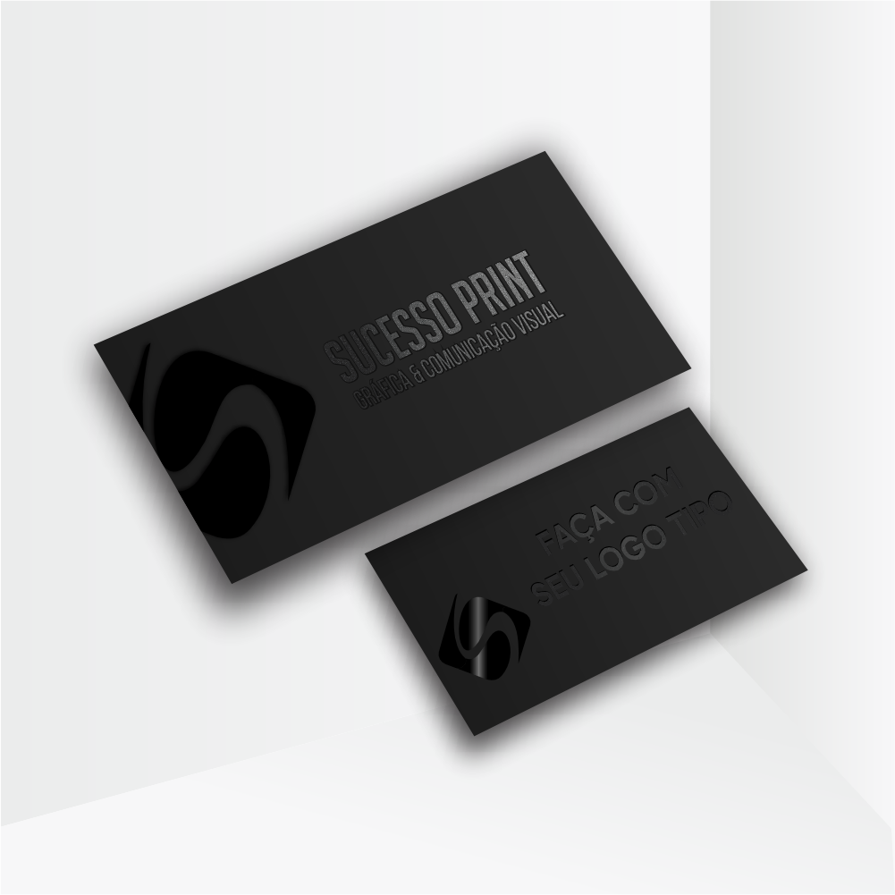 Cartão de Visita em Couché Fosco com Laminação Fosca e Verniz Localizado