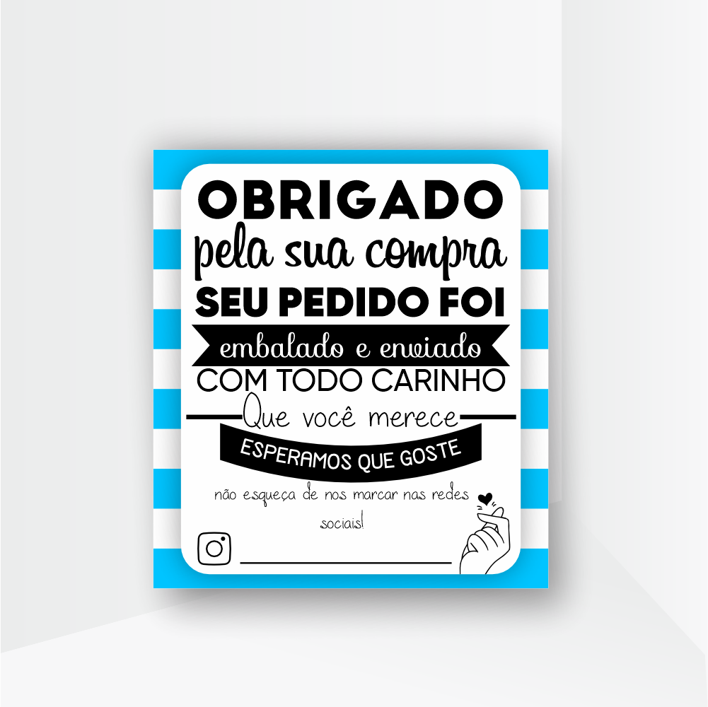 Cartão de Agradecimento