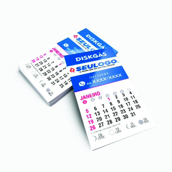 Ímã de Geladeira Com Calendário