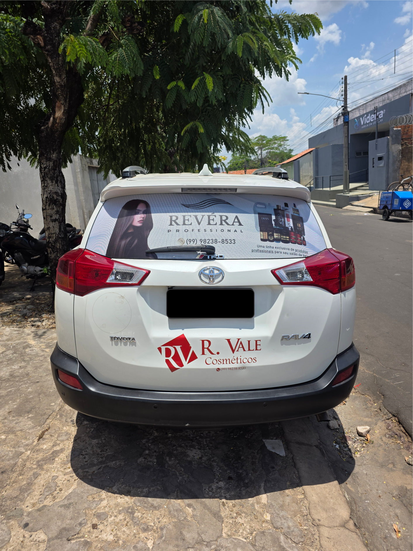 Adesivo perfurado traseiro para Toyota Rav4