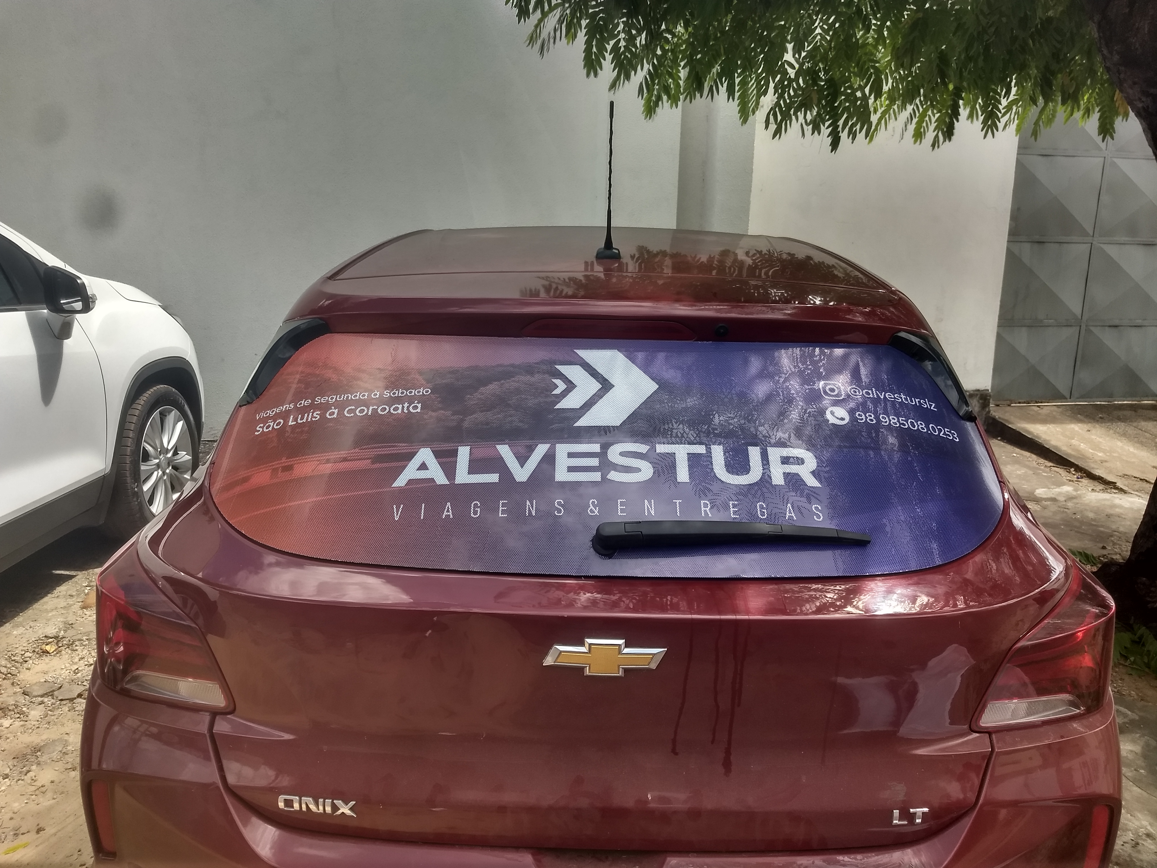 Adesivo perfurado traseiro para Onix lt hacth