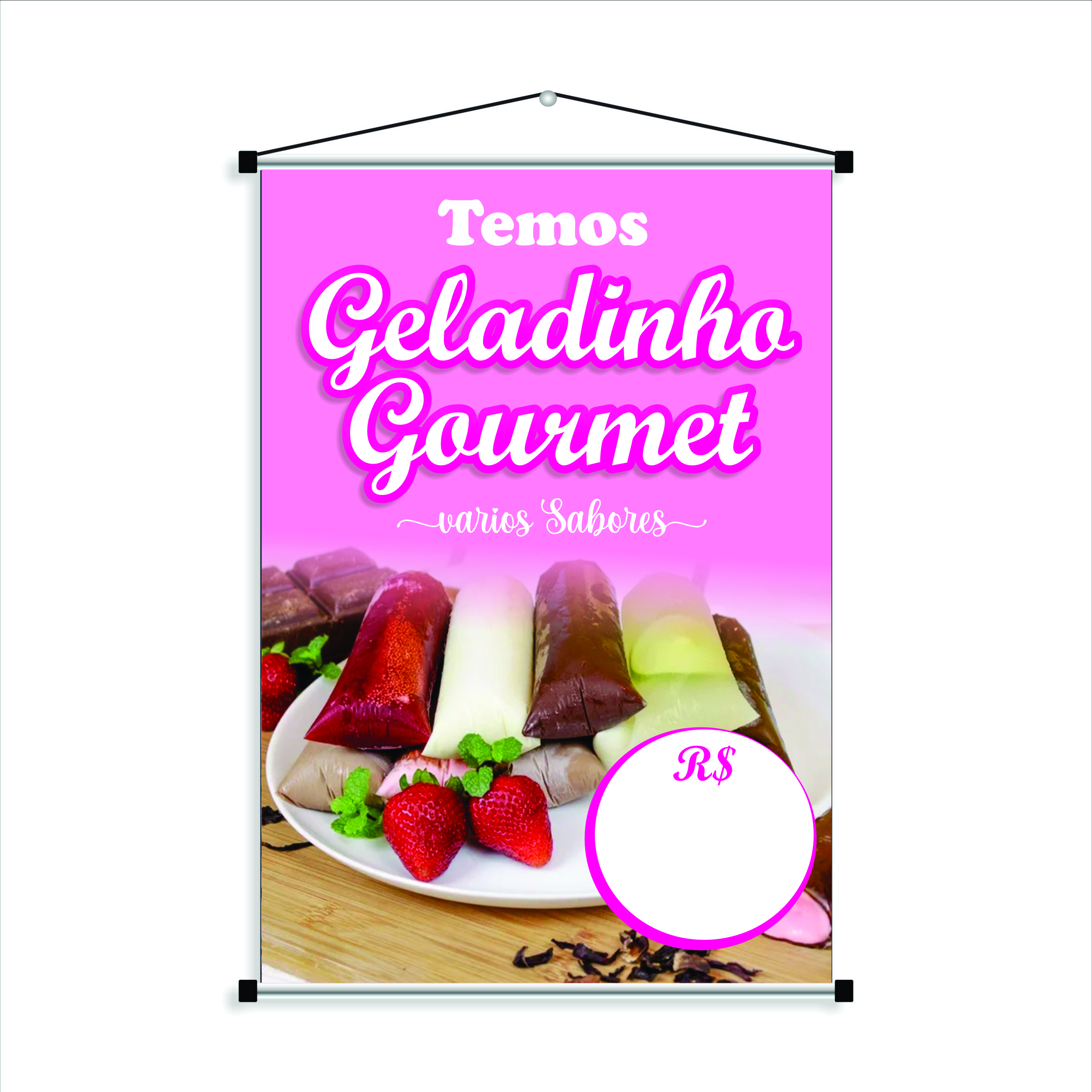 Banner temos geladinho gourmet