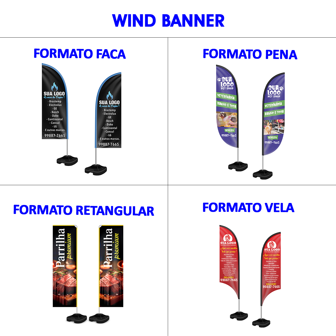 Wind Banner Personalizado Completo