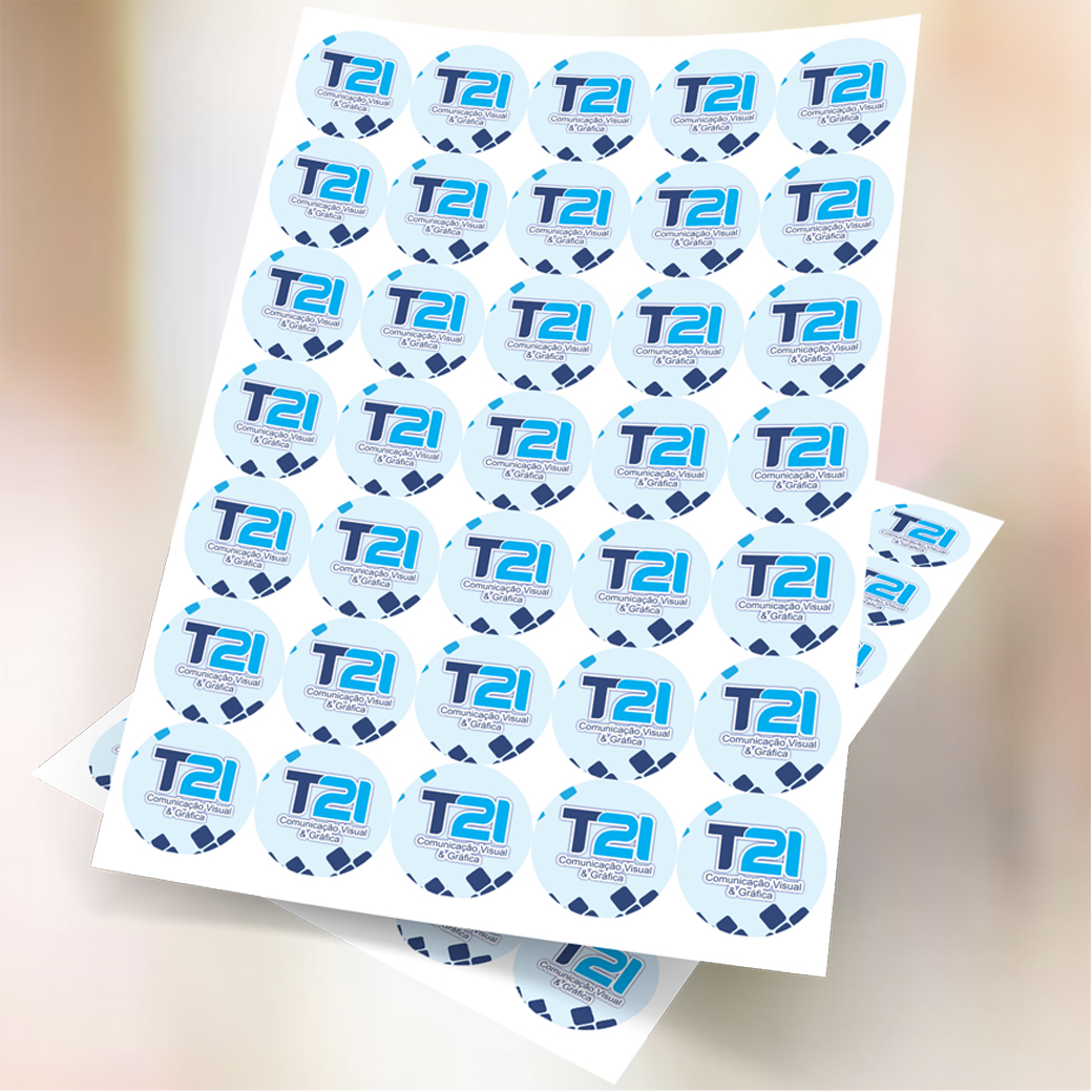 Etiquetas Couchê Adesiva 8x8