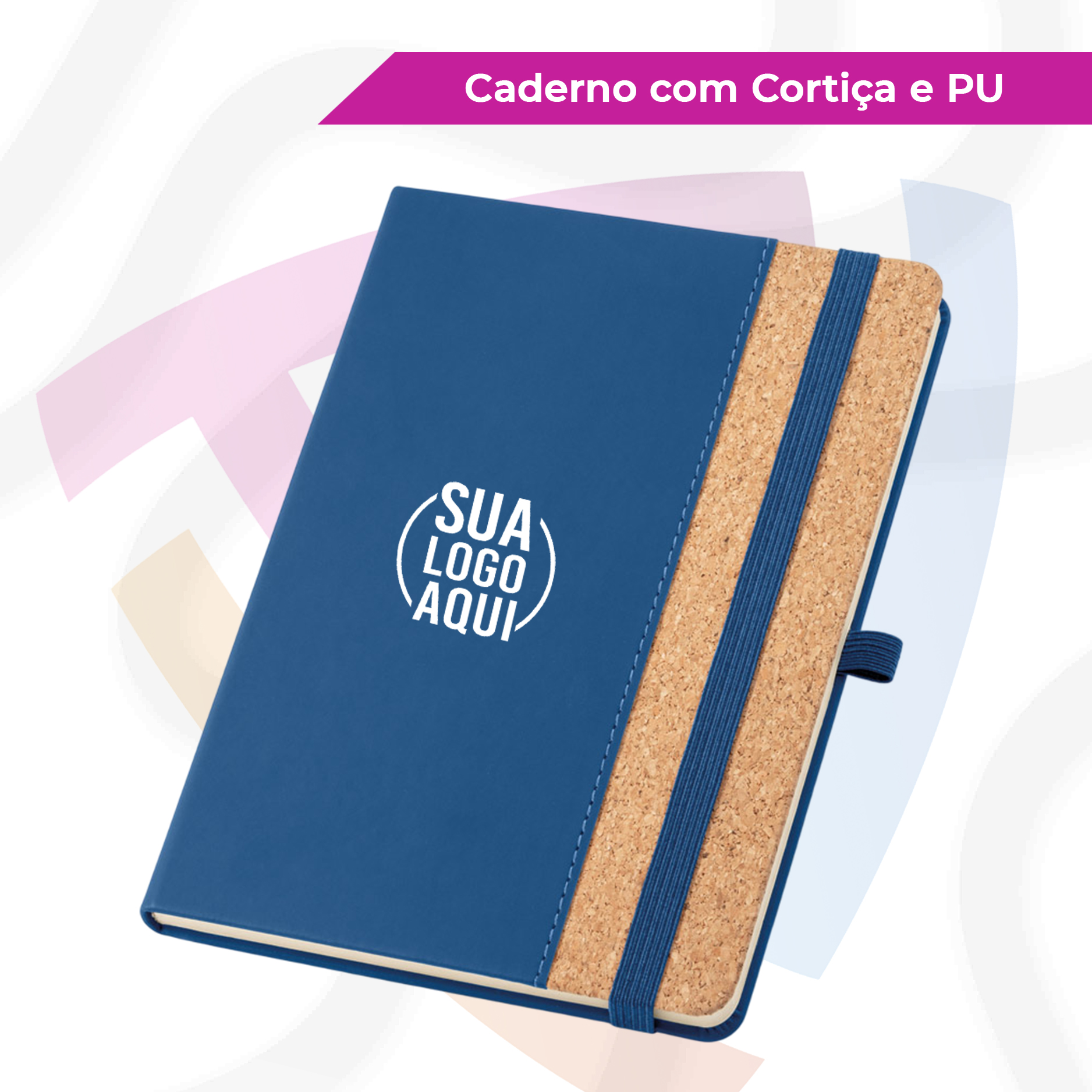Caderno com detalhe em Cortiça e PU