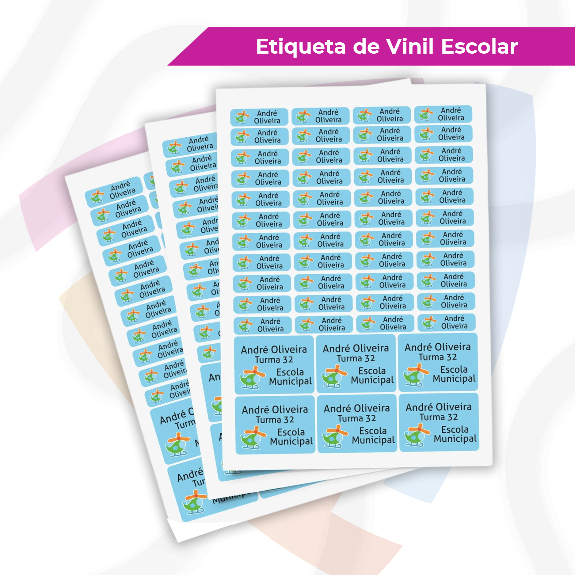 Etiqueta de Vinil Escolar