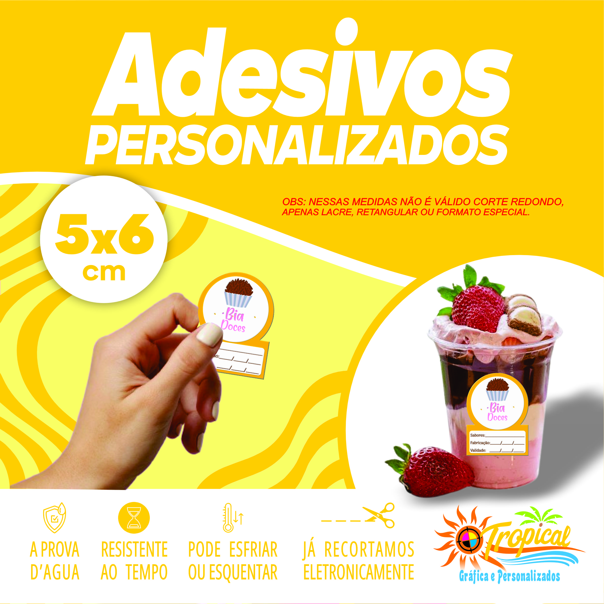 Adesivo Data e Sabor 5x6