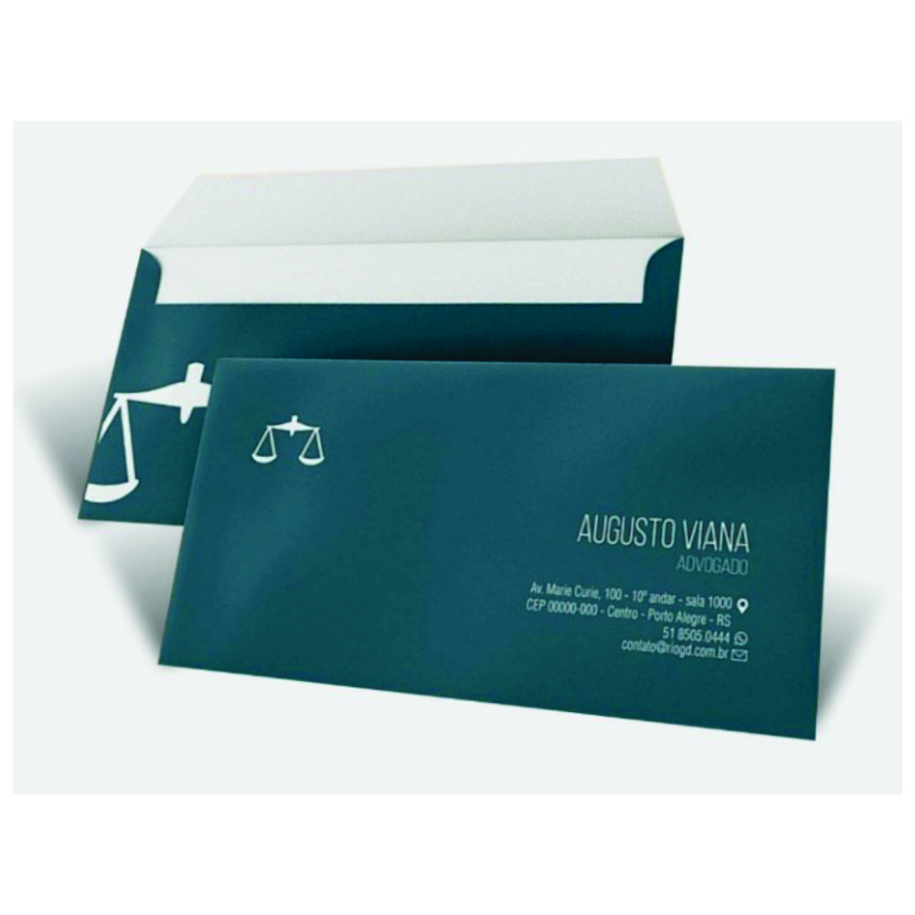 Envelopes Oficio 11X23 CM 4/0 COR EM PAPEL OFF SET 120G