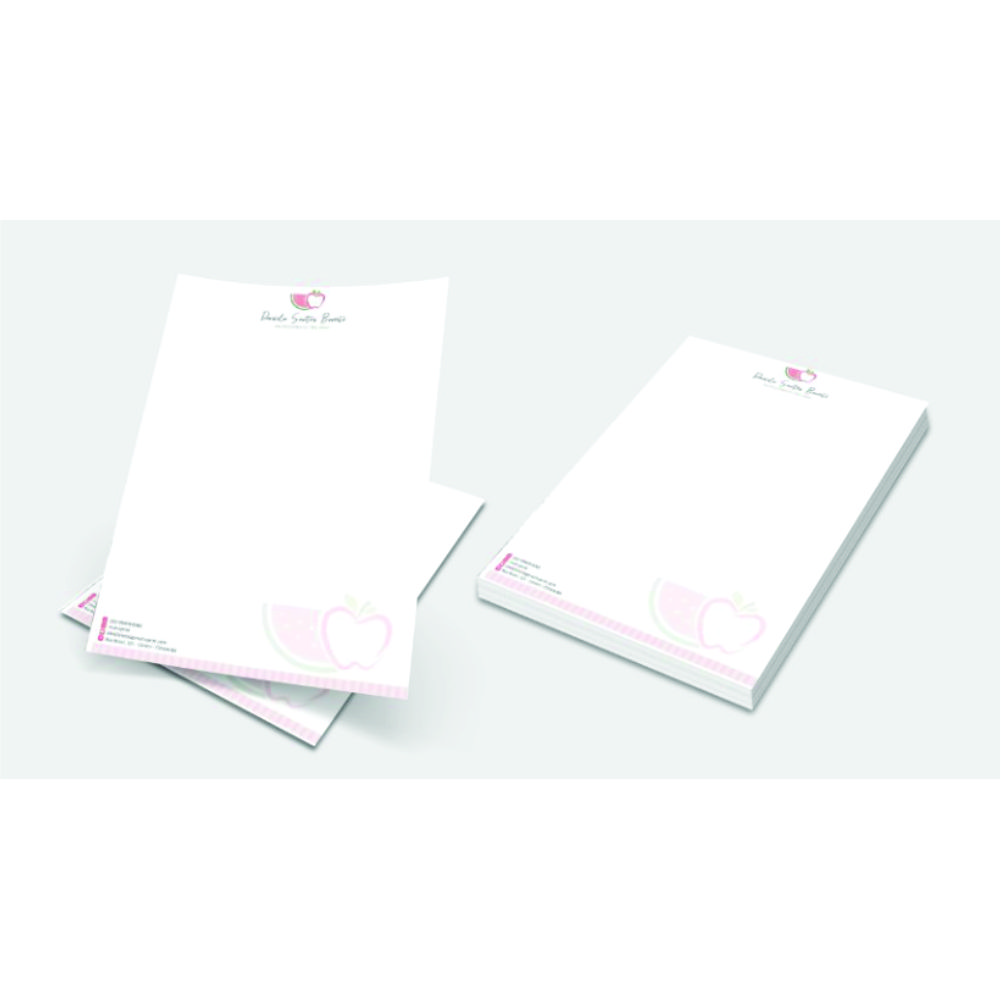 Papel Timbrado 15x21 cm 4/0 Cor papel off set 90g