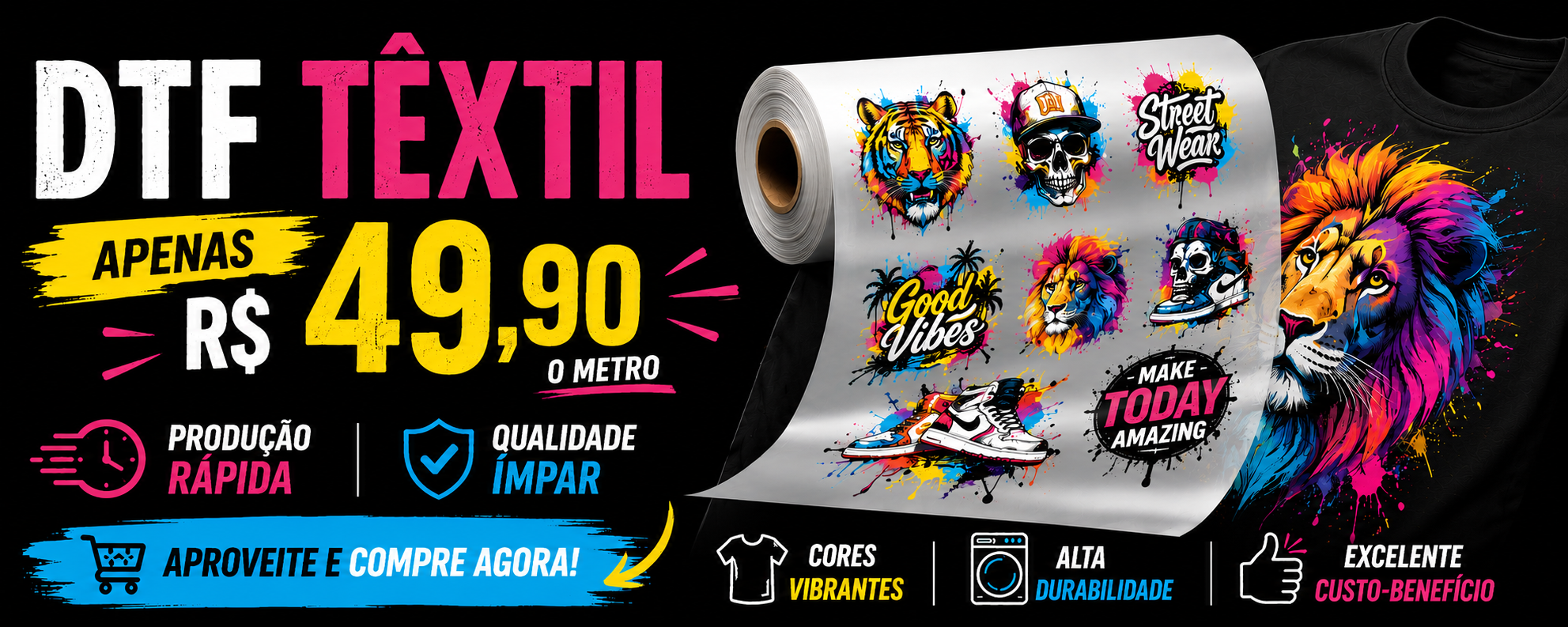 DTF textil  somente impressão