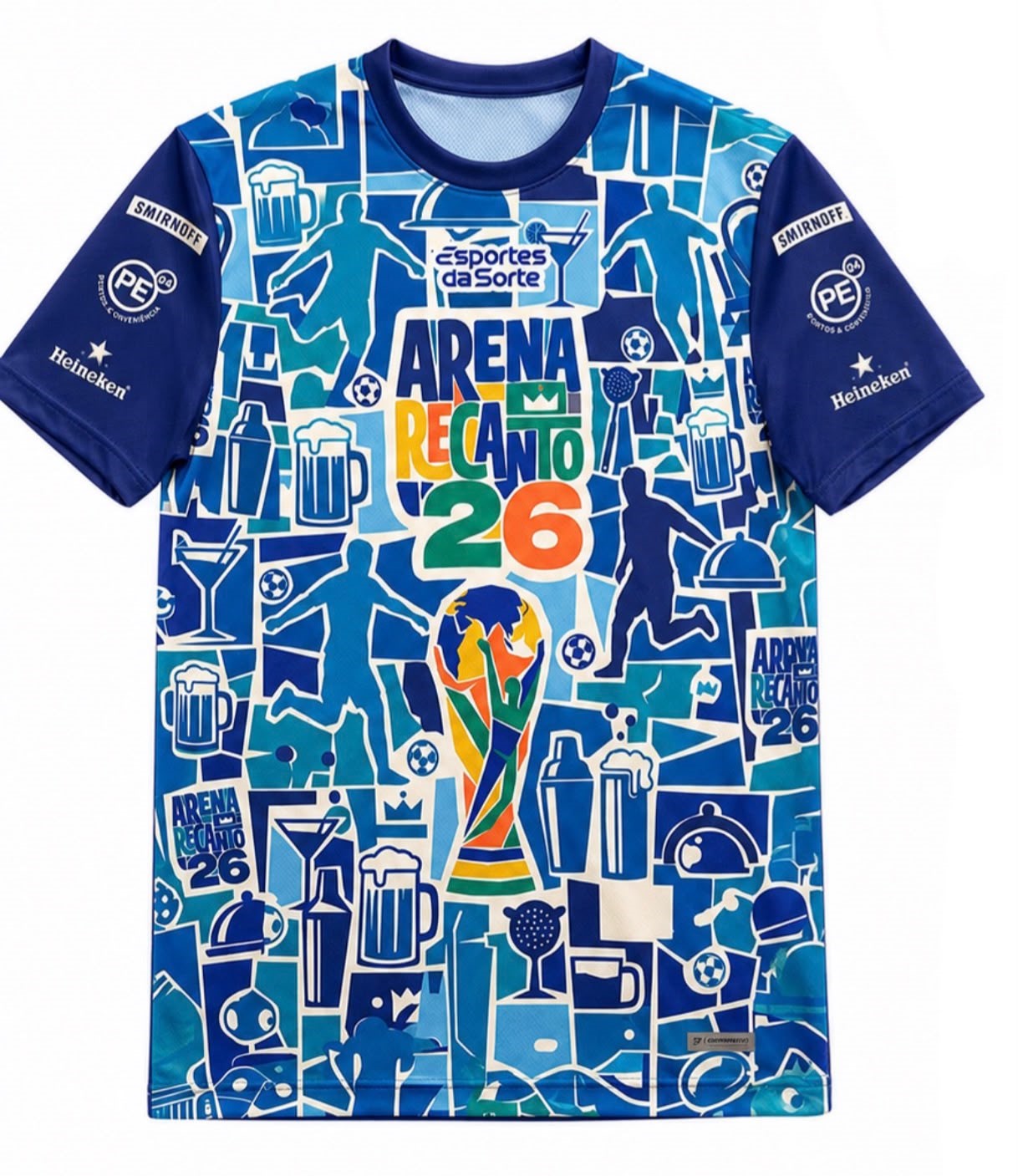 CAMISA MANGA CURTA ESTAMPA SUBLIMAÇÃO TOTAL - MALHA HELANQUINHA