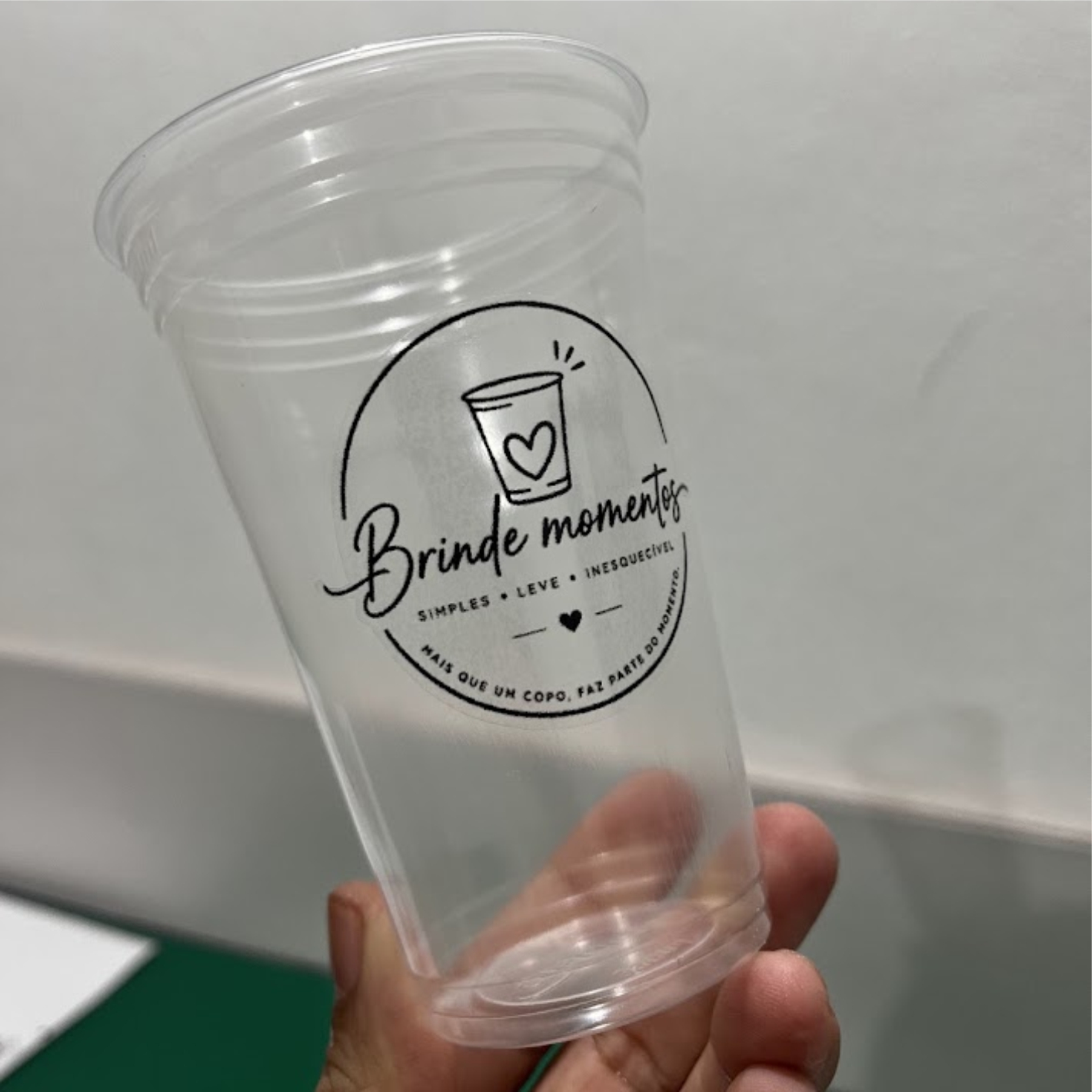 Kit 50 copos descartavel transparente personalizados
