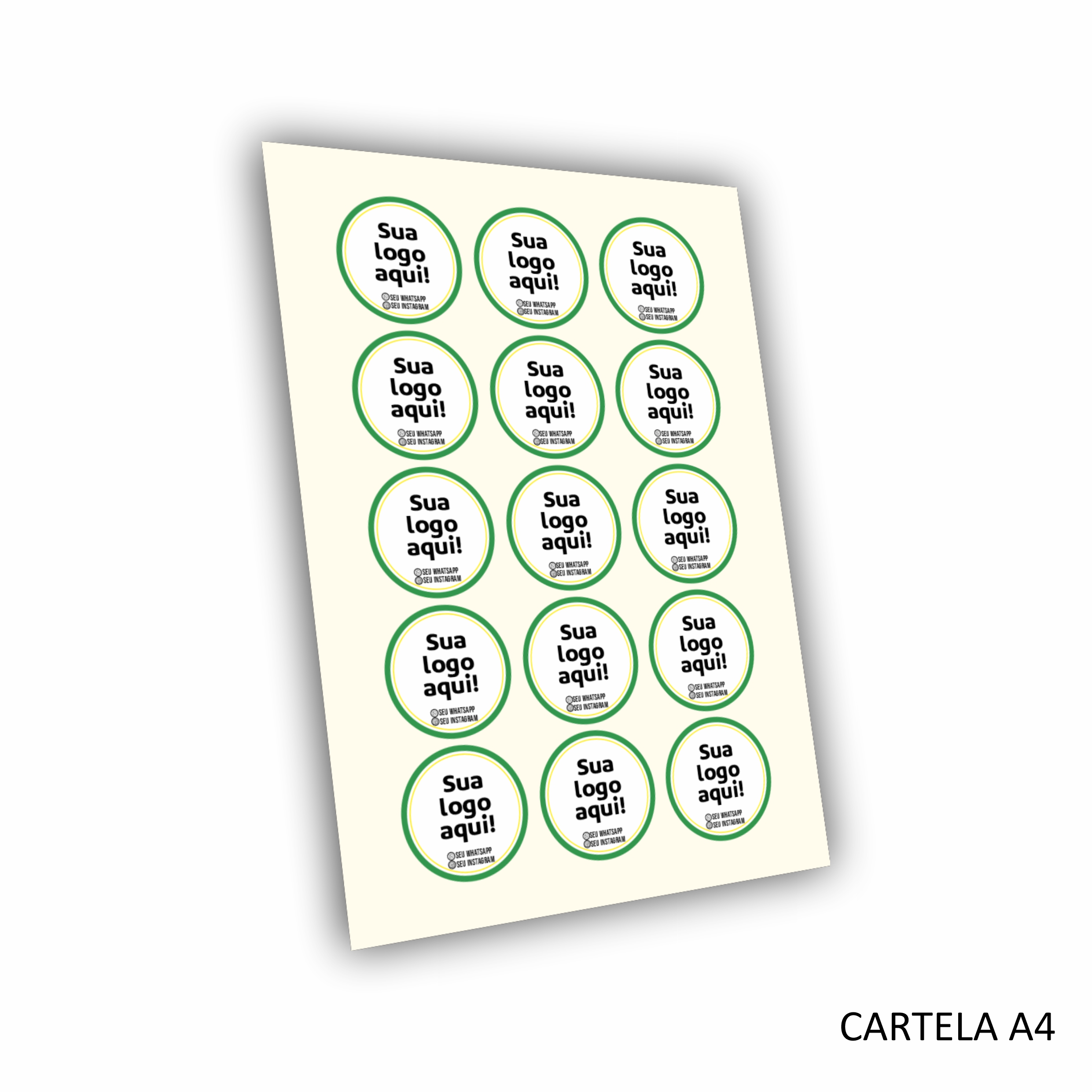 Cartela Adesivo  recorte eletrônico A4