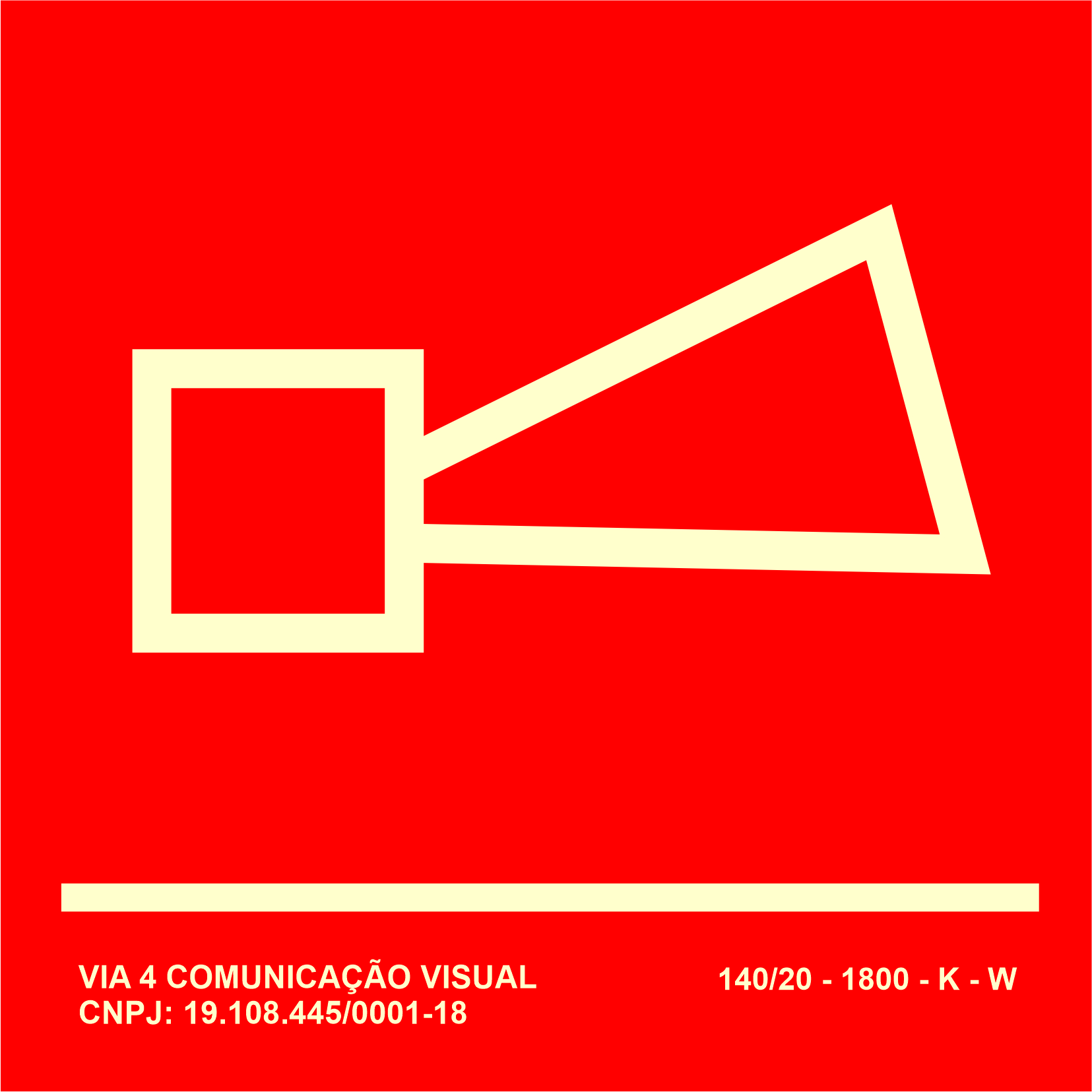 PLACA ALARME SIRENE EM PVC