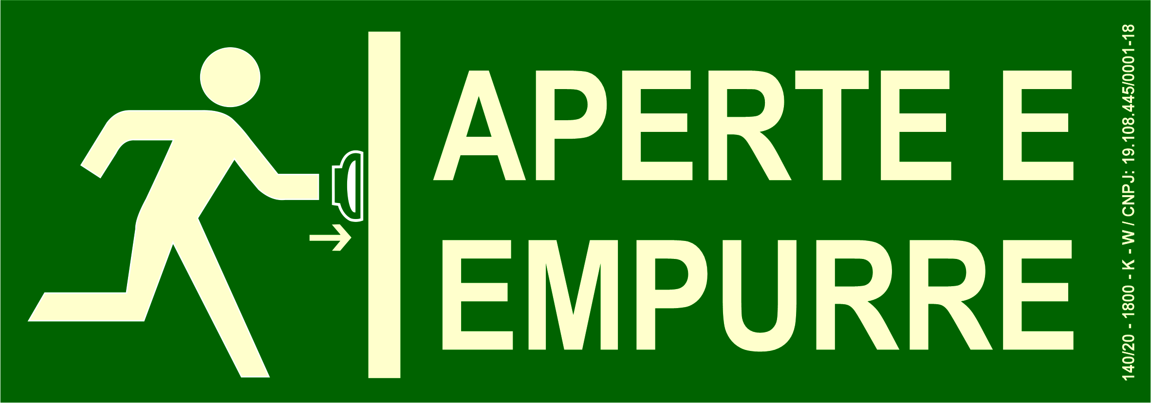 APERTE E EMPURRE EM ACRÍLICO