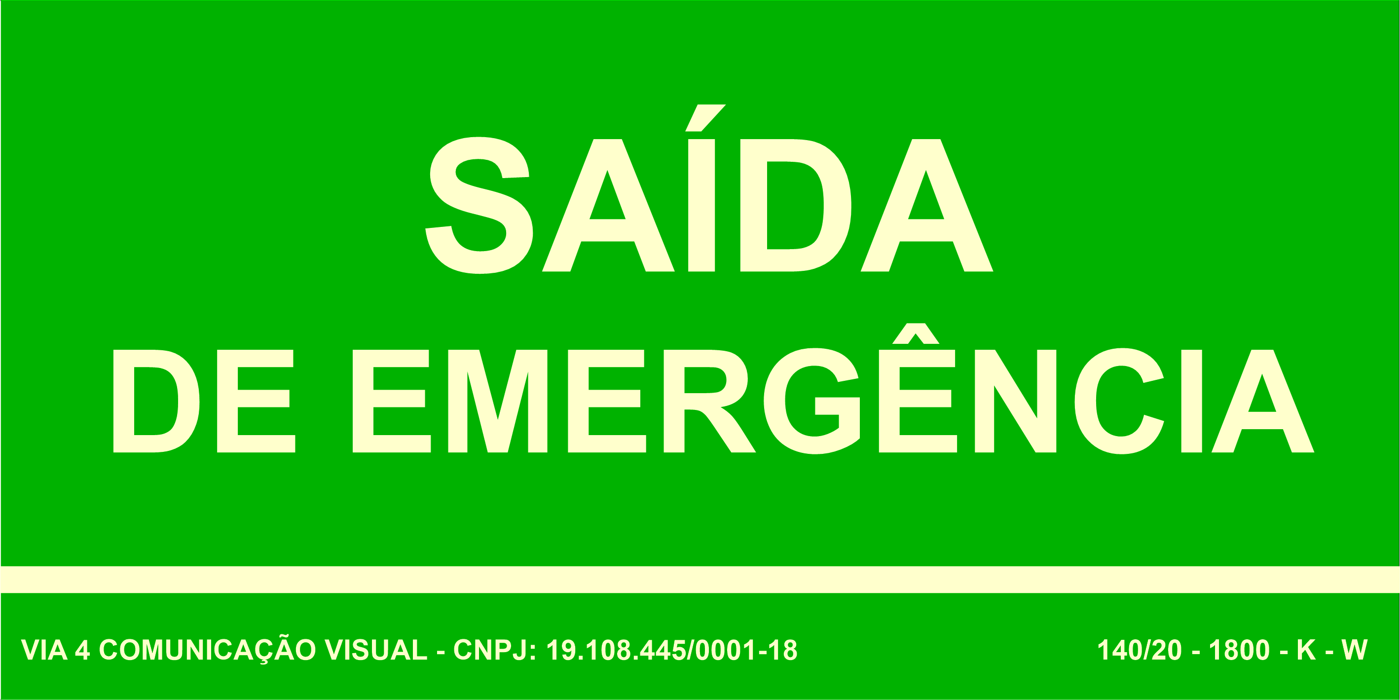 S12 - PLACA DE SAÍDA em acrílico