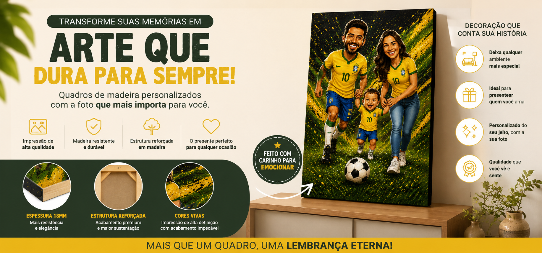 Quadro Caricatura Copa do Mundo 2026