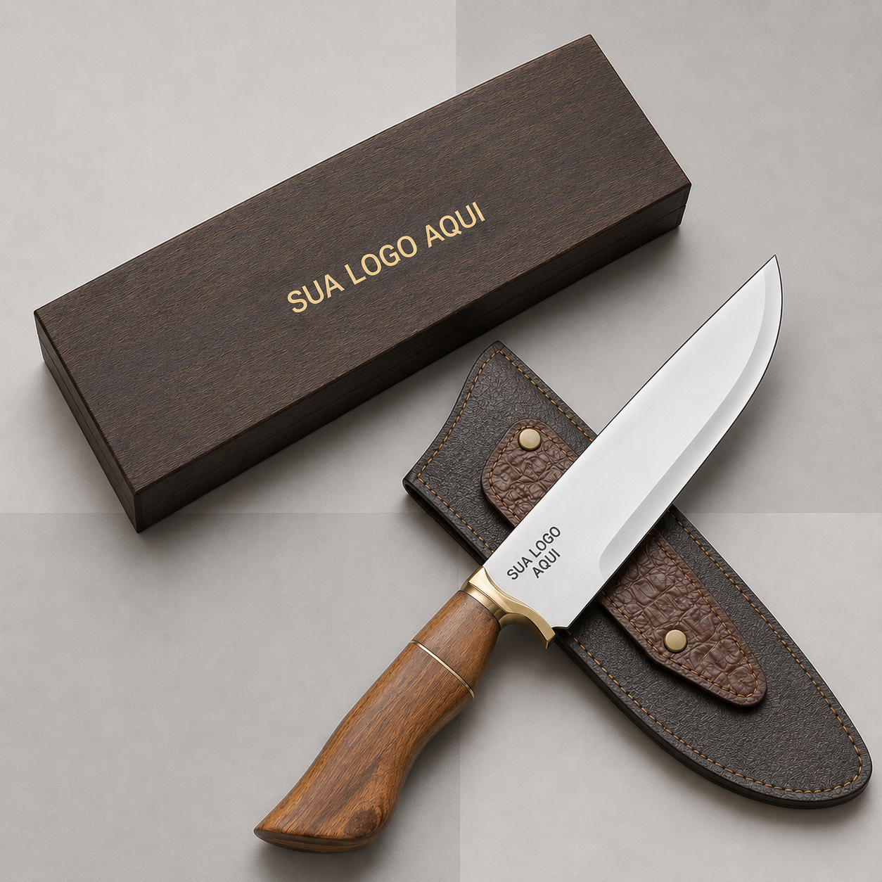 FACA PICANHEIRA GOLD AÇO INOX  COM ALTO TEOR DE CARBONO - RAMIN - 9 Pol + caixa acartonada