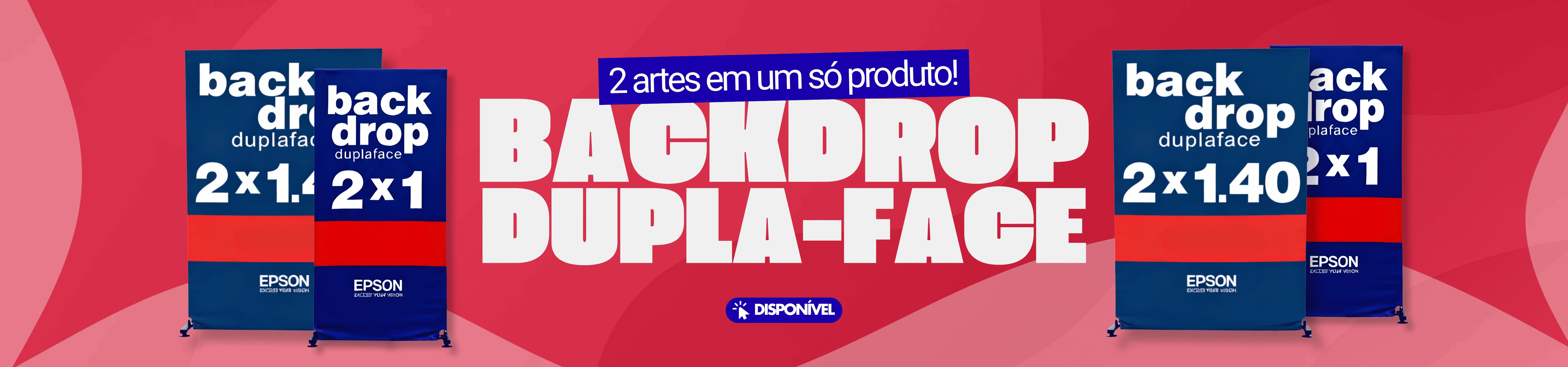 Backdrop Dupla-Face Wind Banner Fábrica