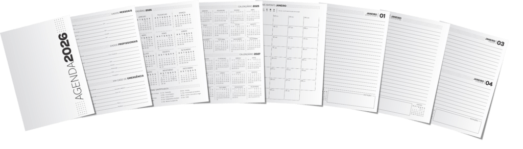 Miolo de agenda personalizada Moderno