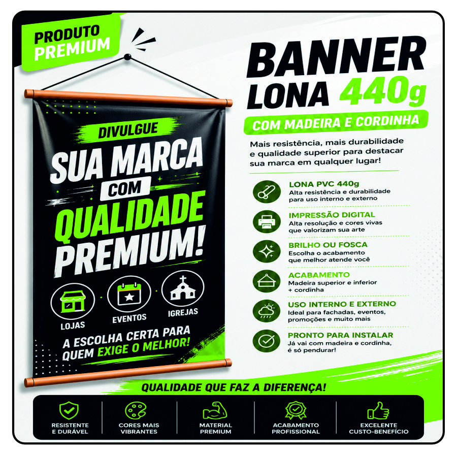 Banner Lona 440gr m²